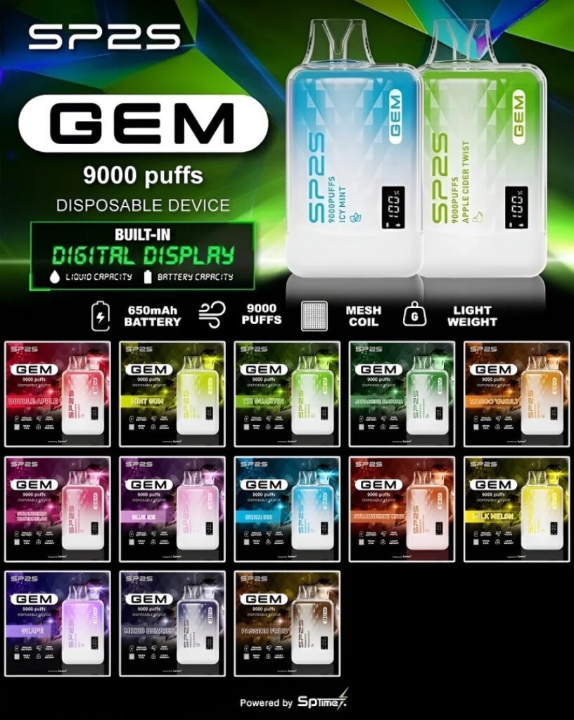 SP2S 9000 PUFFS GEM電子煙